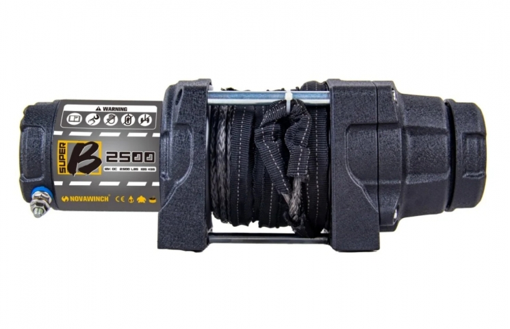 Super B 2500 лебедка электрическая 12В с синтетическим тросом
