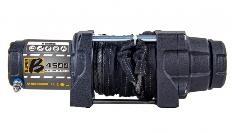 Super B 4500 лебедка электрическая 12В с синтетическим тросом