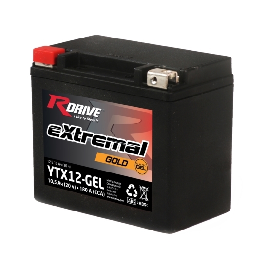 Аккумулятор RDRIVE eXtremal GOLD YTX12 (Nano GEL)