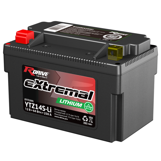 Аккумулятор RDRIVE eXtremal LITHIUM YTZ14S-Li (GYZ16H)